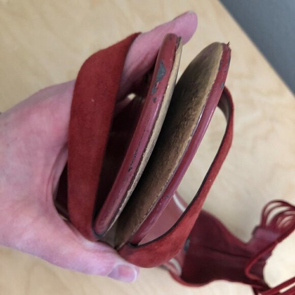 WHBM Margot Ankle Wrap Leather Sandals - Picture 7 of 14